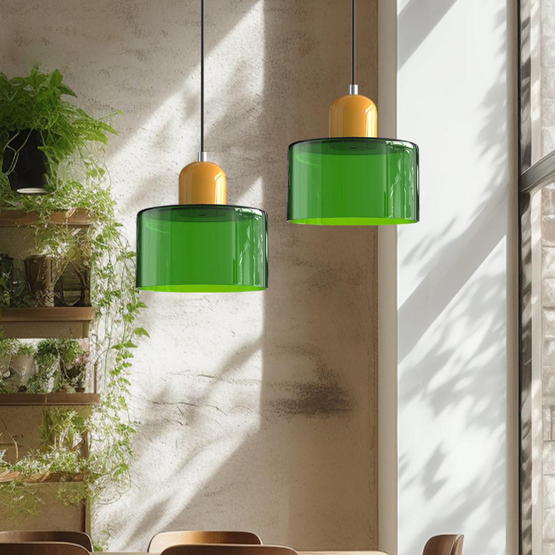 Bauhaus-Style Glass Pendant Lamp