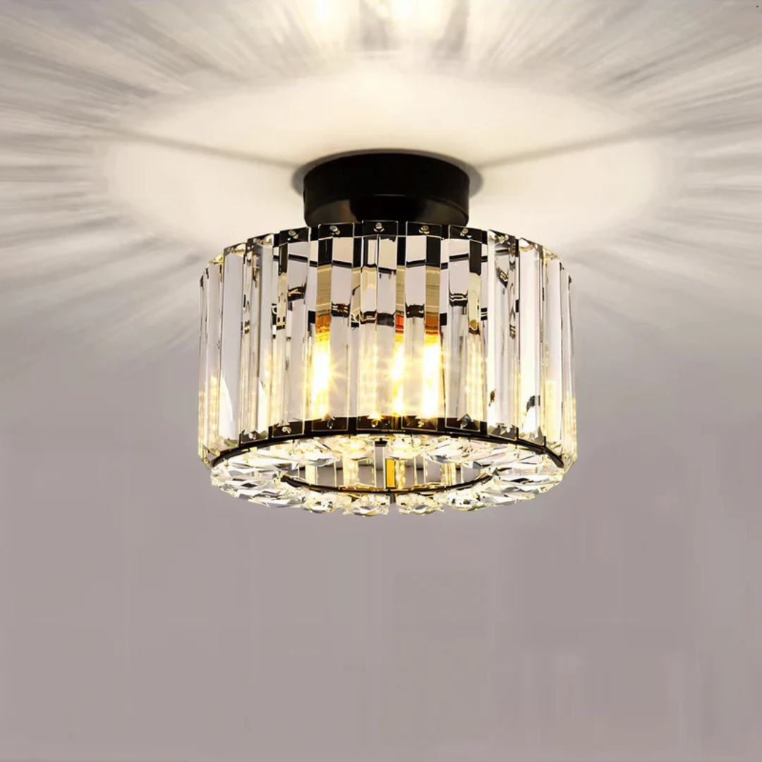 Round Crystal Flush Mount Ceiling Lamp - LED