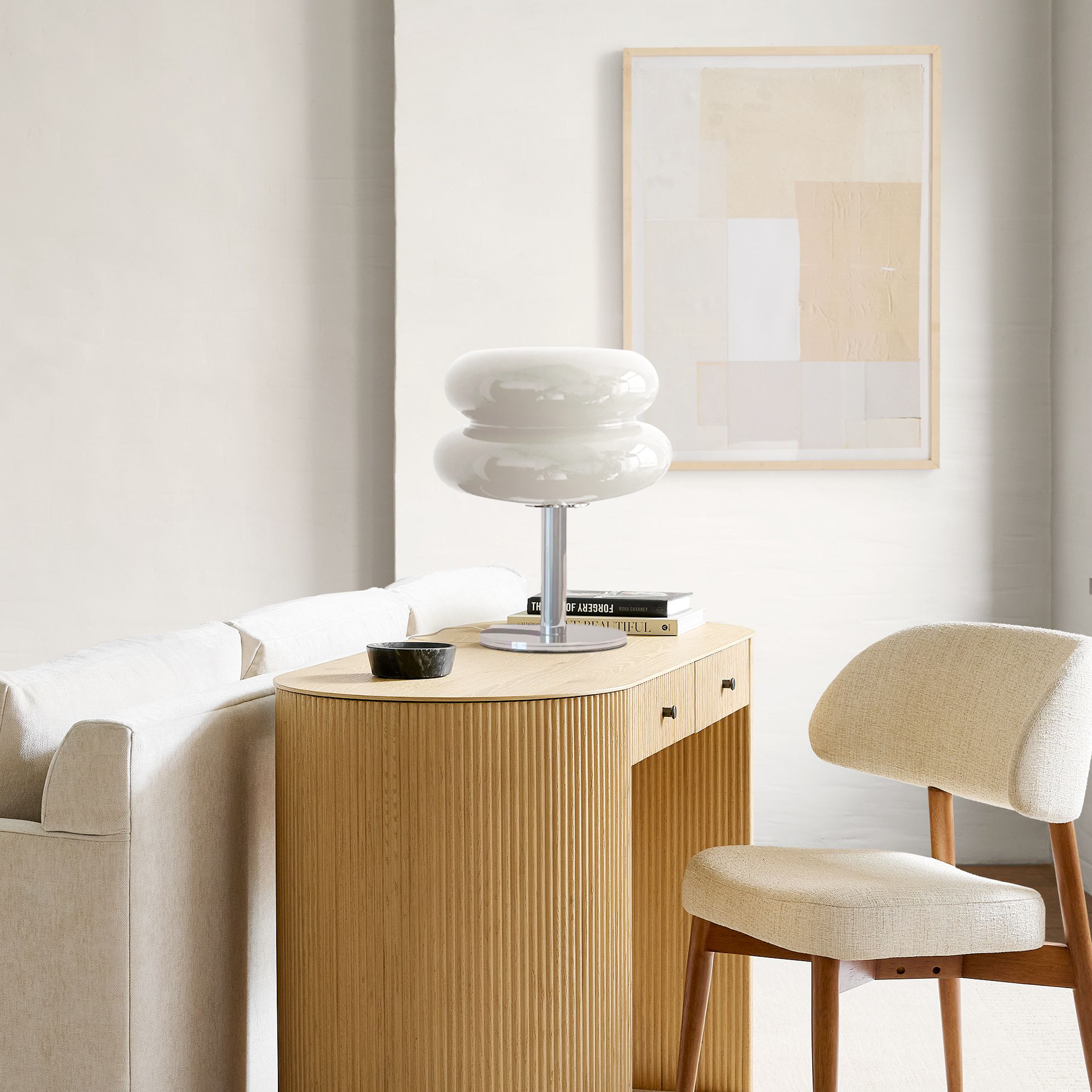 Minimalist Clear Table Lamp - Modern Mushroom Light