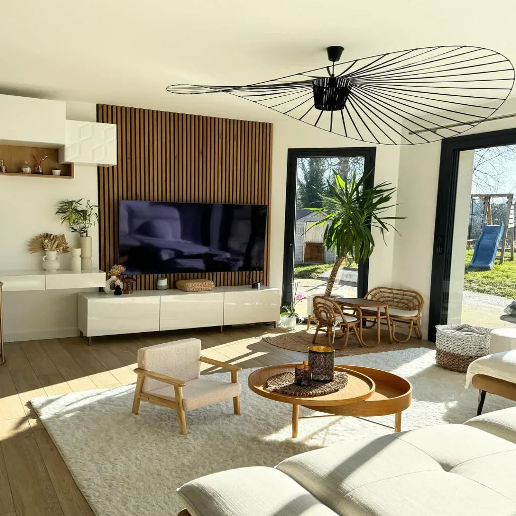 Vertigo Modern Straw Hat Pendant Light