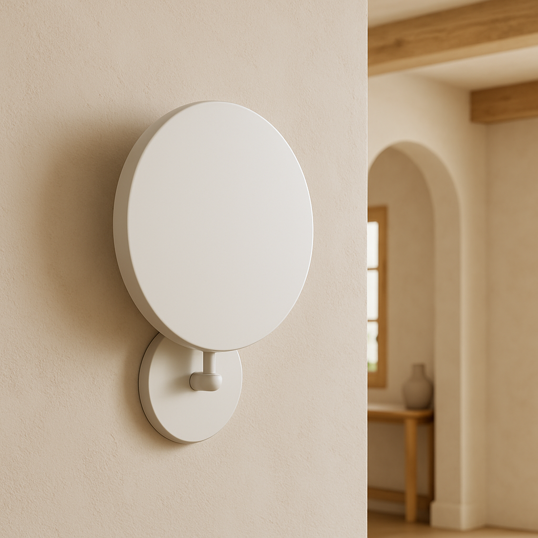 Minimalist Round White Wall Light