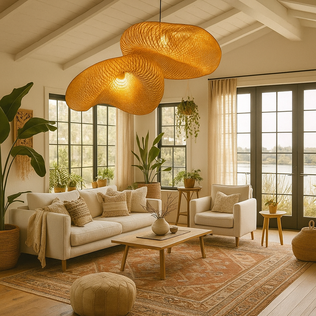 Braided Bamboo Pendant Lamp Scandinavian Style