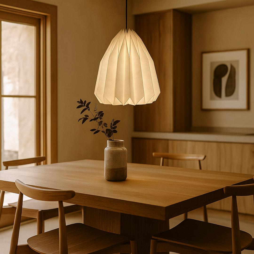 Nordic lantern with paper shade | Soft lighting