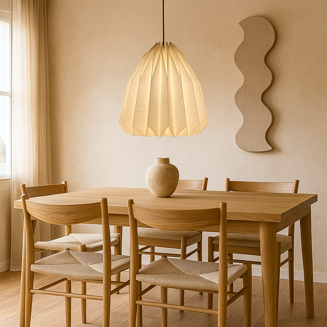 Nordic lantern with paper shade | Soft lighting