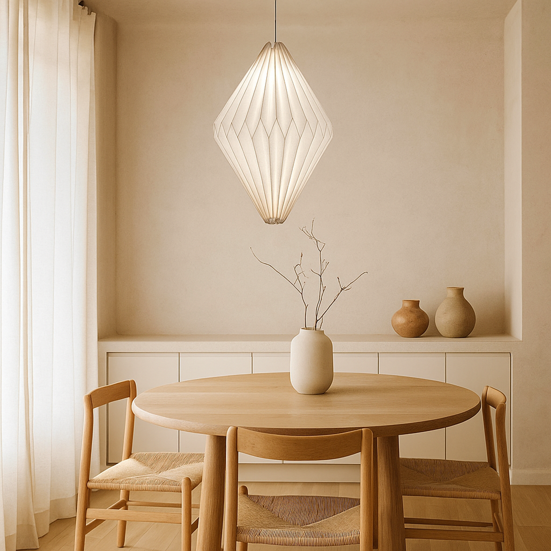 Nordic lantern with paper shade | Soft lighting