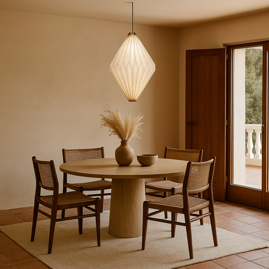 Nordic lantern with paper shade | Soft lighting