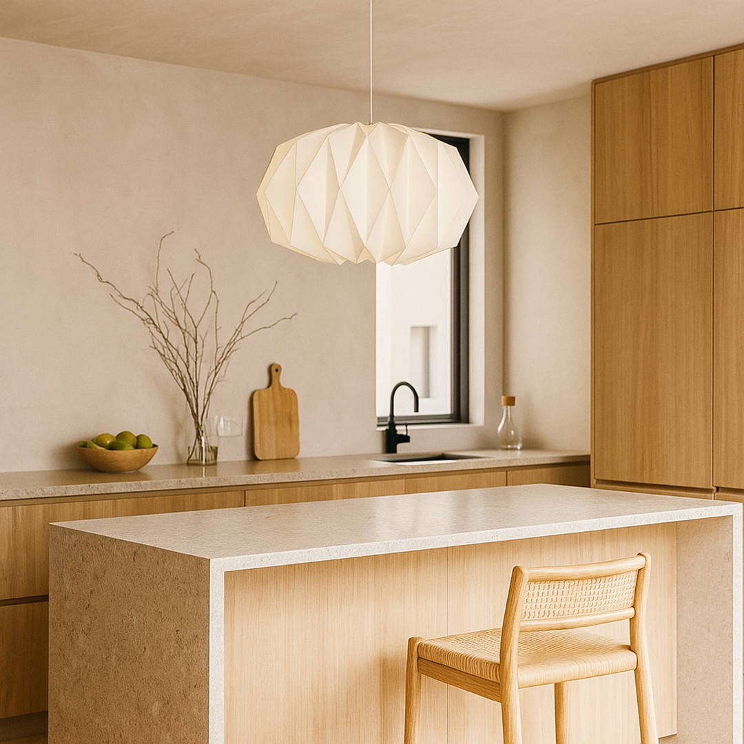 Nordic lantern with paper shade | Soft lighting