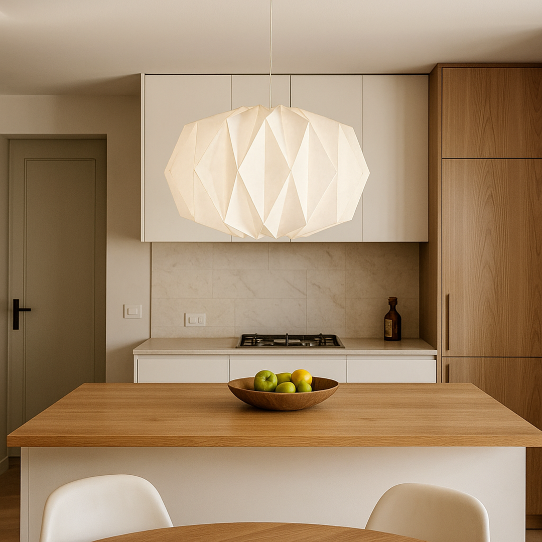 Nordic lantern with paper shade | Soft lighting