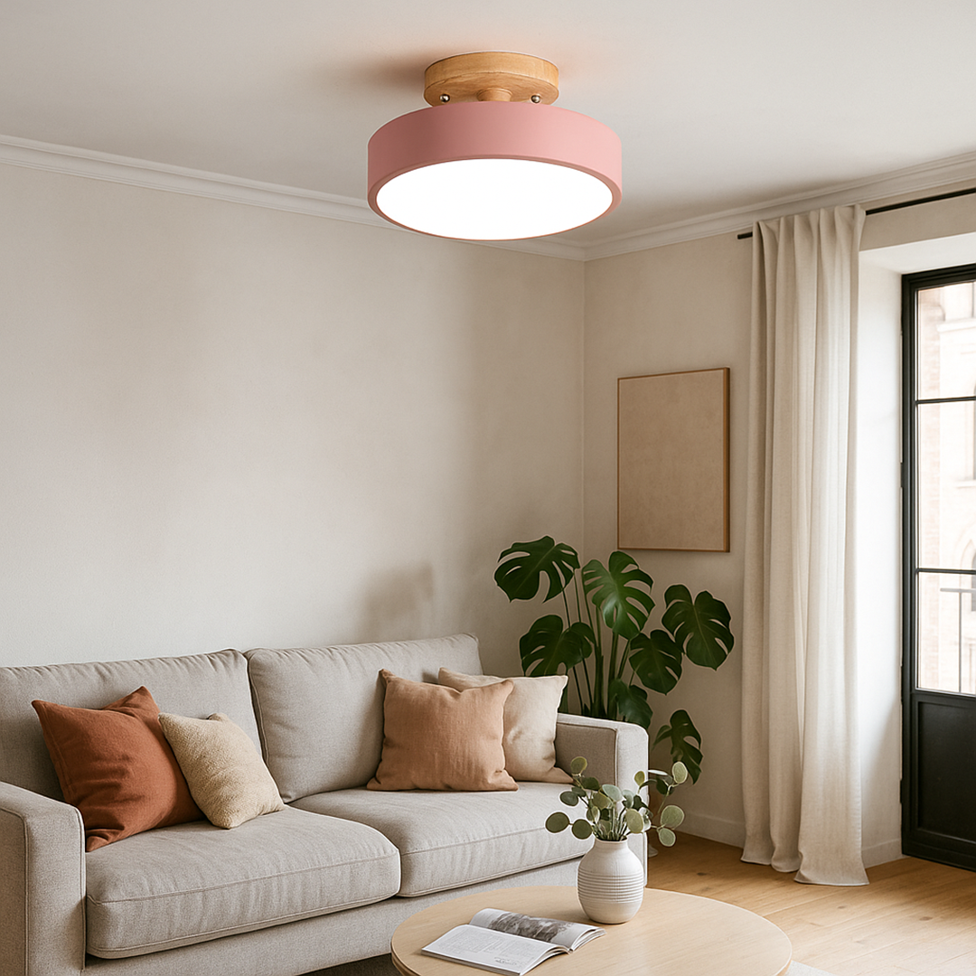 Scandinavian round ceiling lamp | Minimalist design