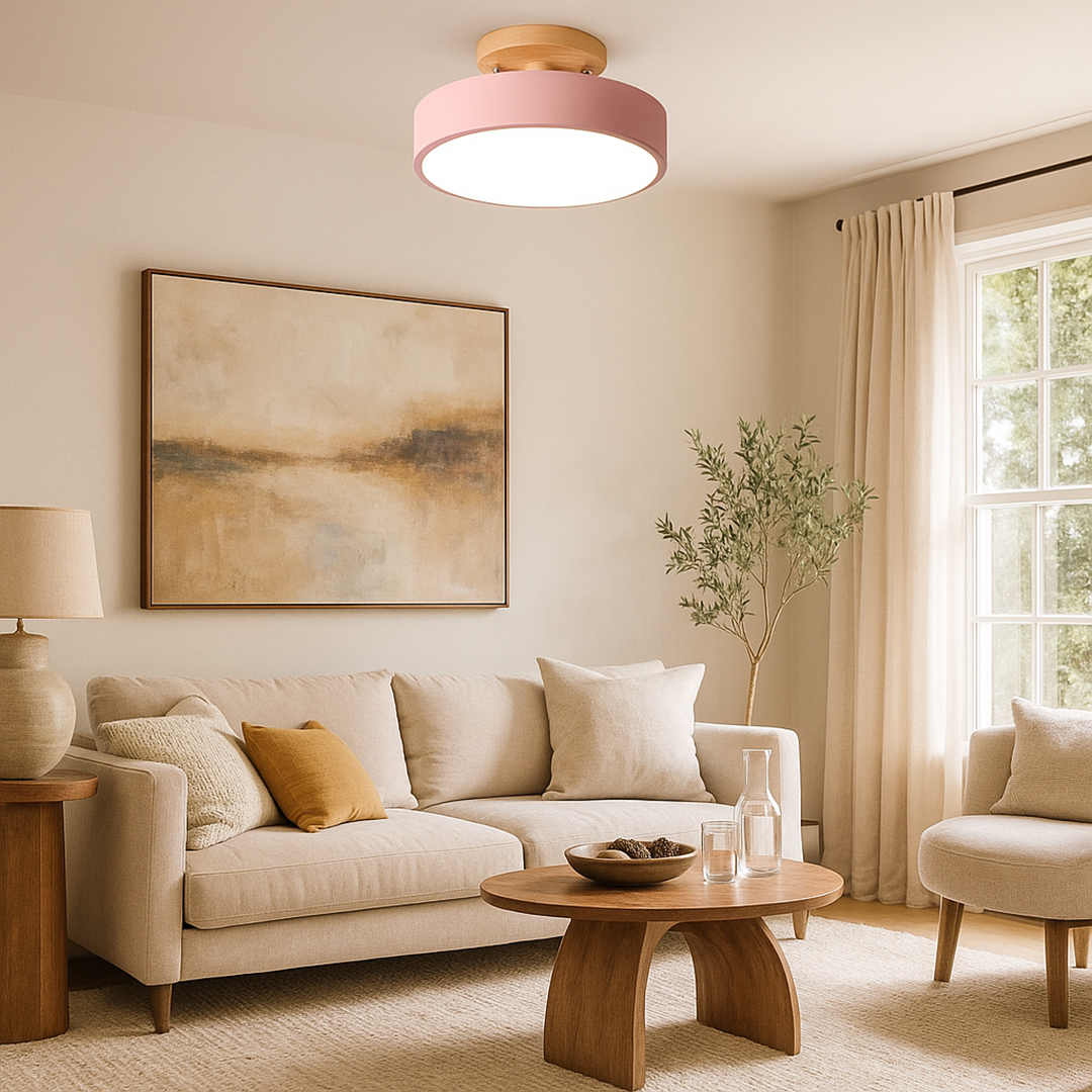 Scandinavian round ceiling lamp | Minimalist design