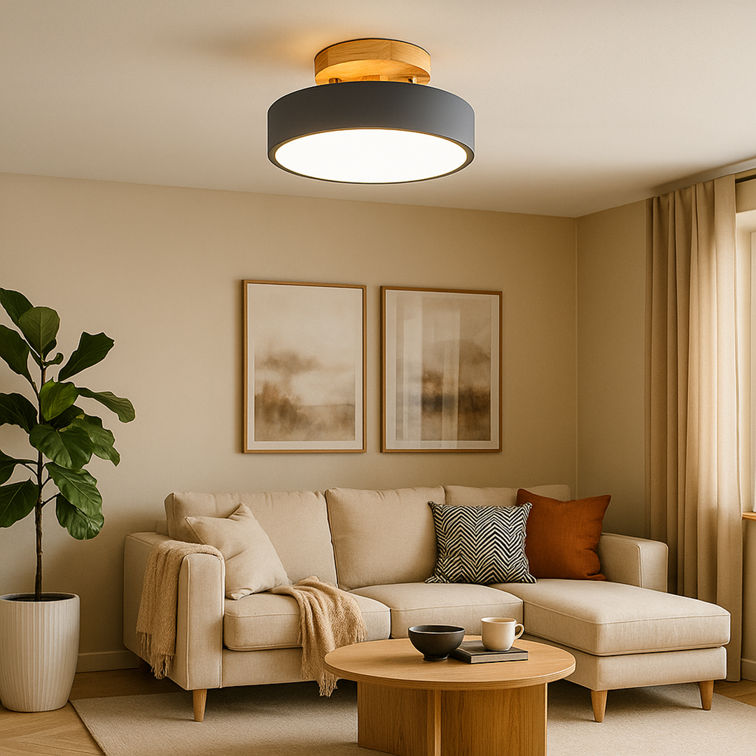 Scandinavian round ceiling lamp | Minimalist design