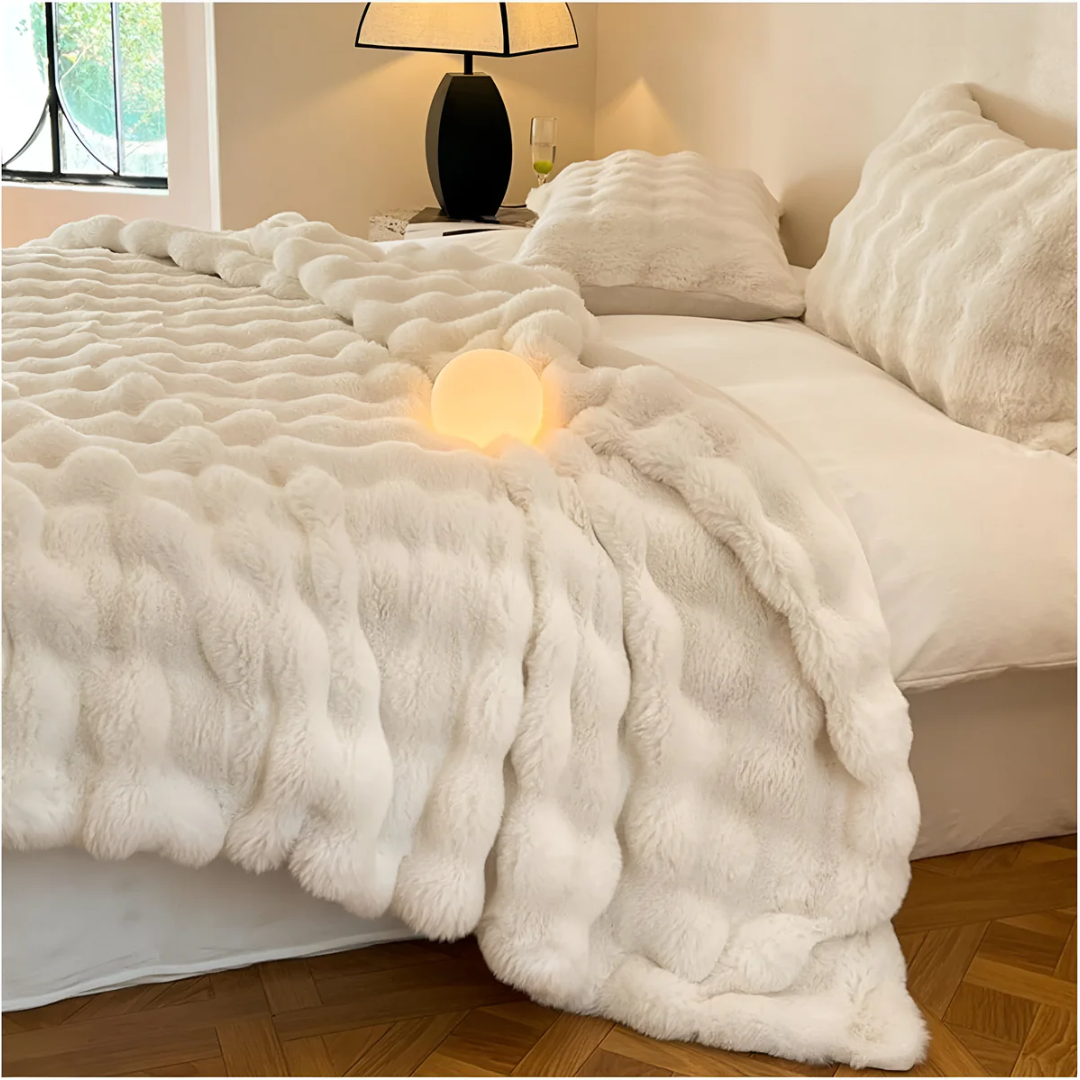 Heavyweight All-Season Fleece Throw – High-Thermal Sofa Blanket