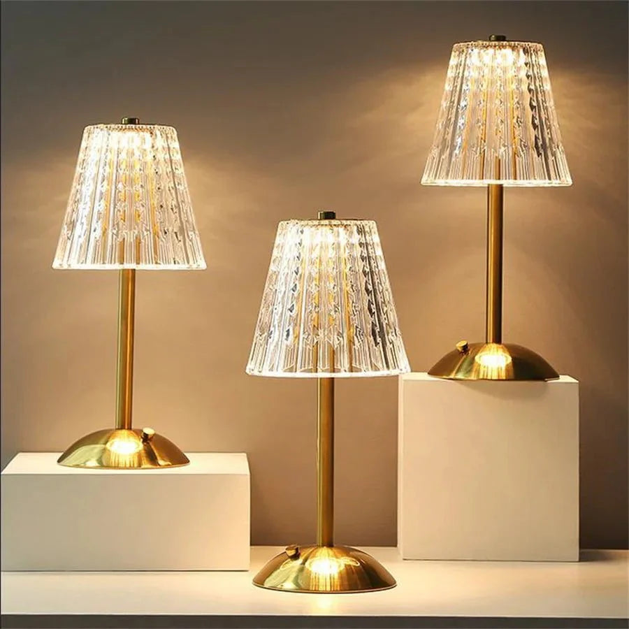 Crystal Table Lamp - Modern Artistic Accent Light