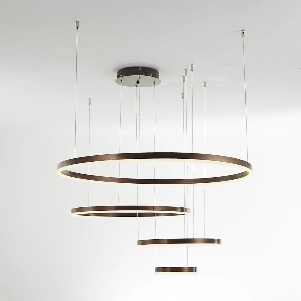 Modern Large Pendant Lights White Metal Tir-Circle