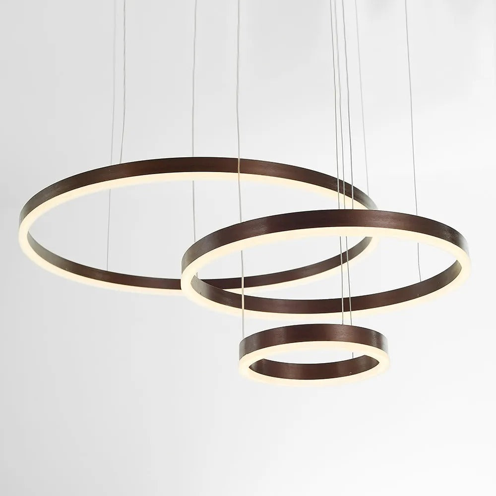 Modern Large Pendant Lights White Metal Tir-Circle