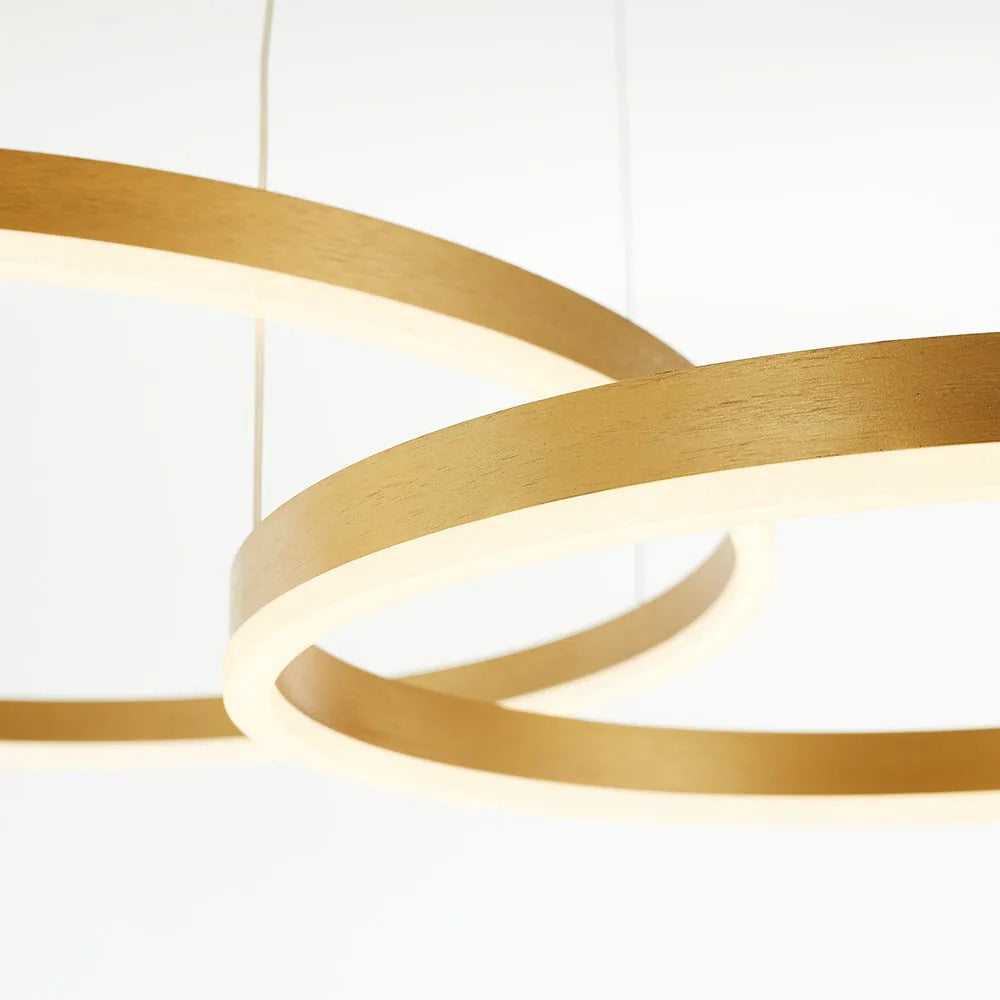 Modern Large Pendant Lights White Metal Tir-Circle