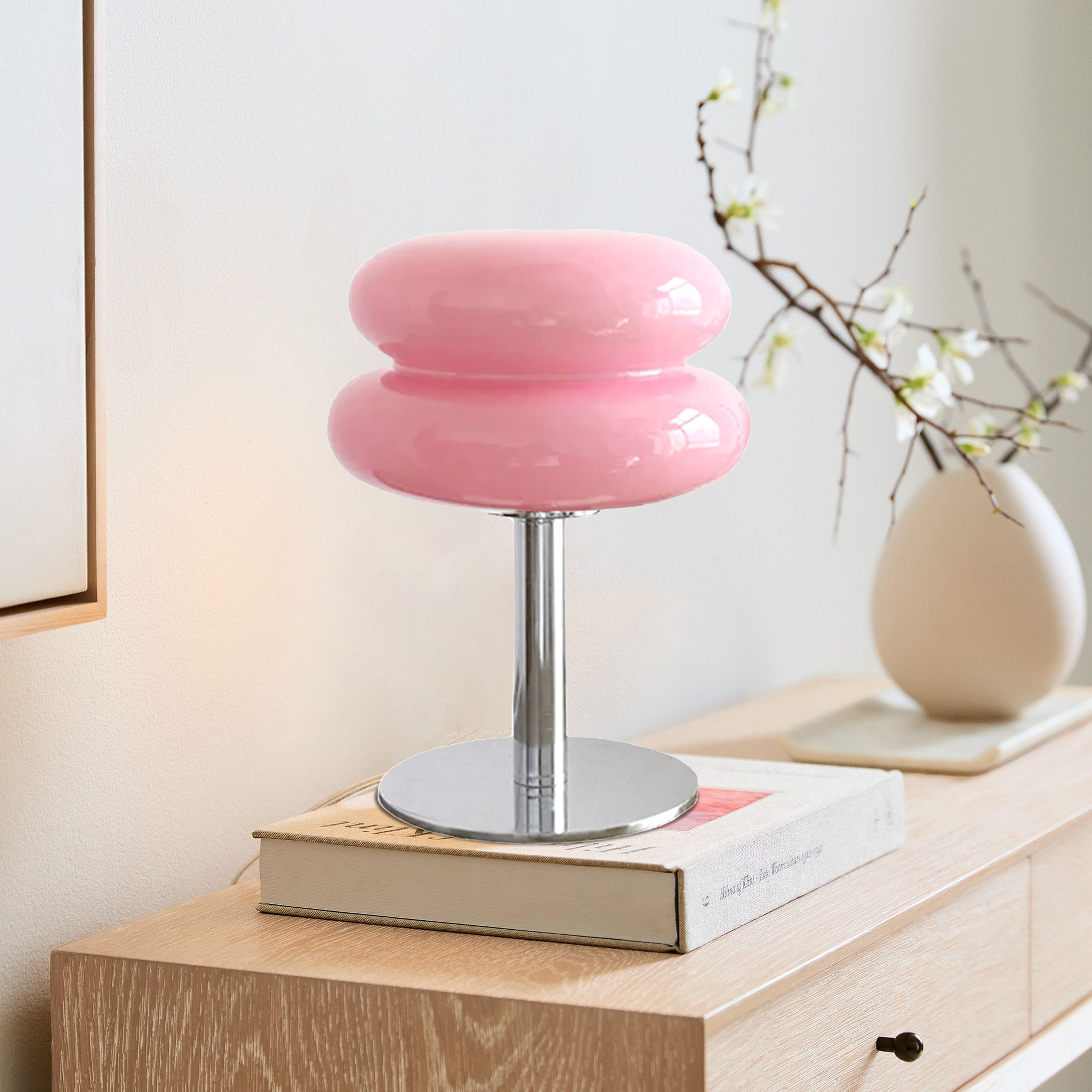 Minimalist Clear Table Lamp - Modern Mushroom Light