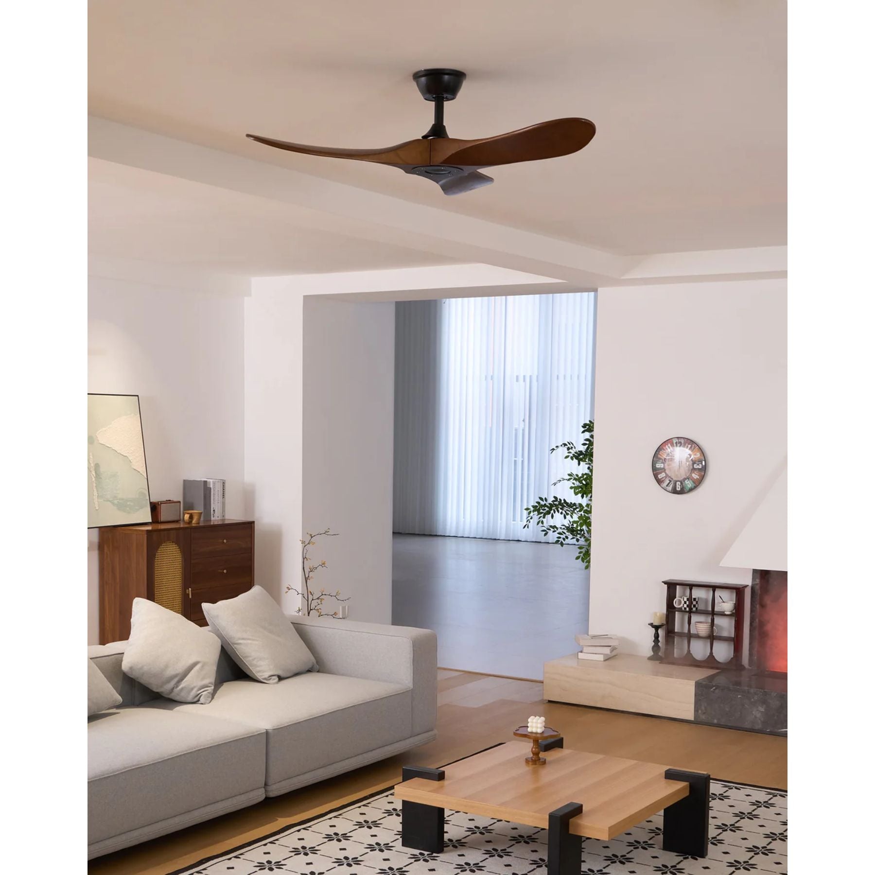 Modern 3-Blade Wooden Ceiling Fan