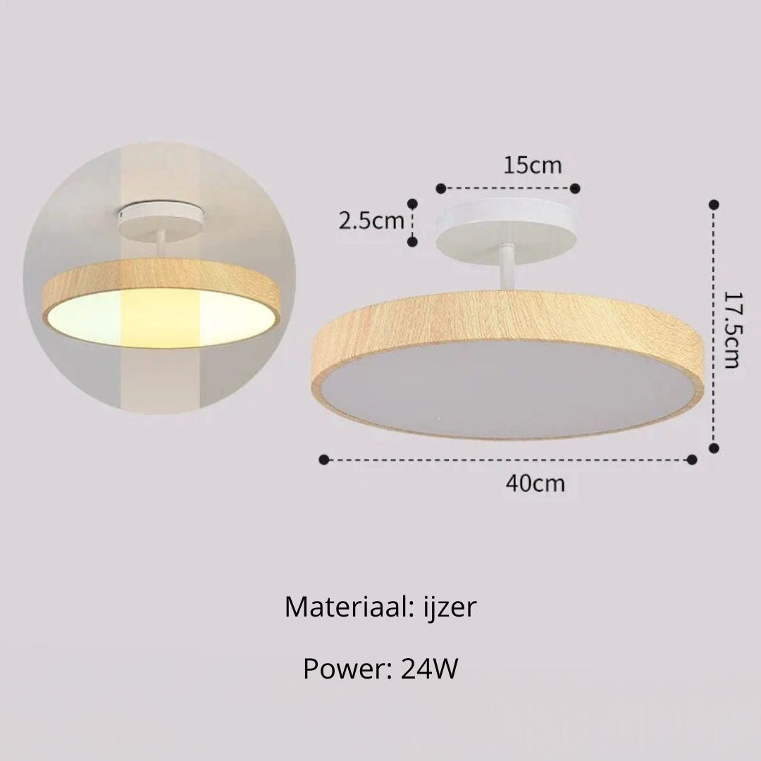 Low-Profile Circular Ceiling Light – 24W Integrated LED Luminaire
