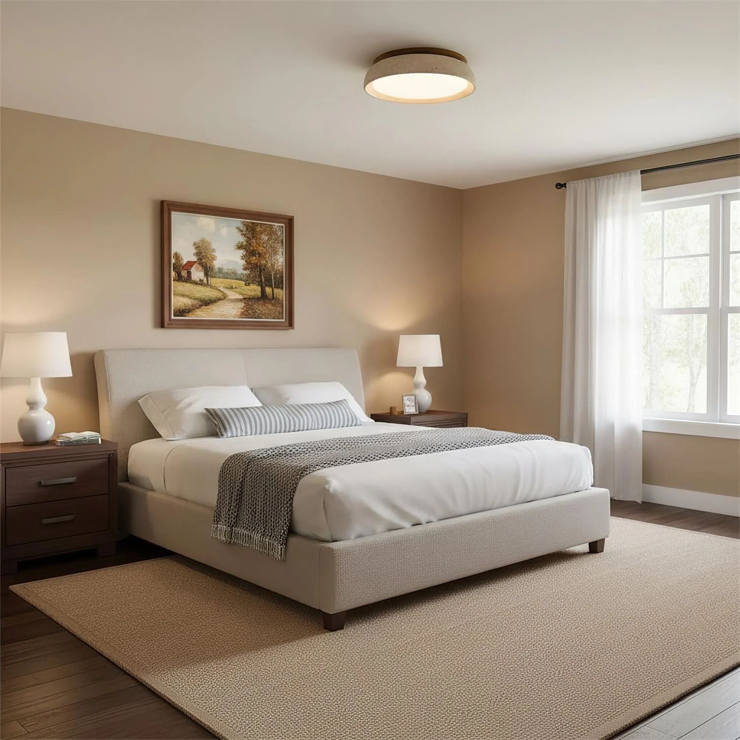 Modern Ceiling Light – Round Flush Mount
