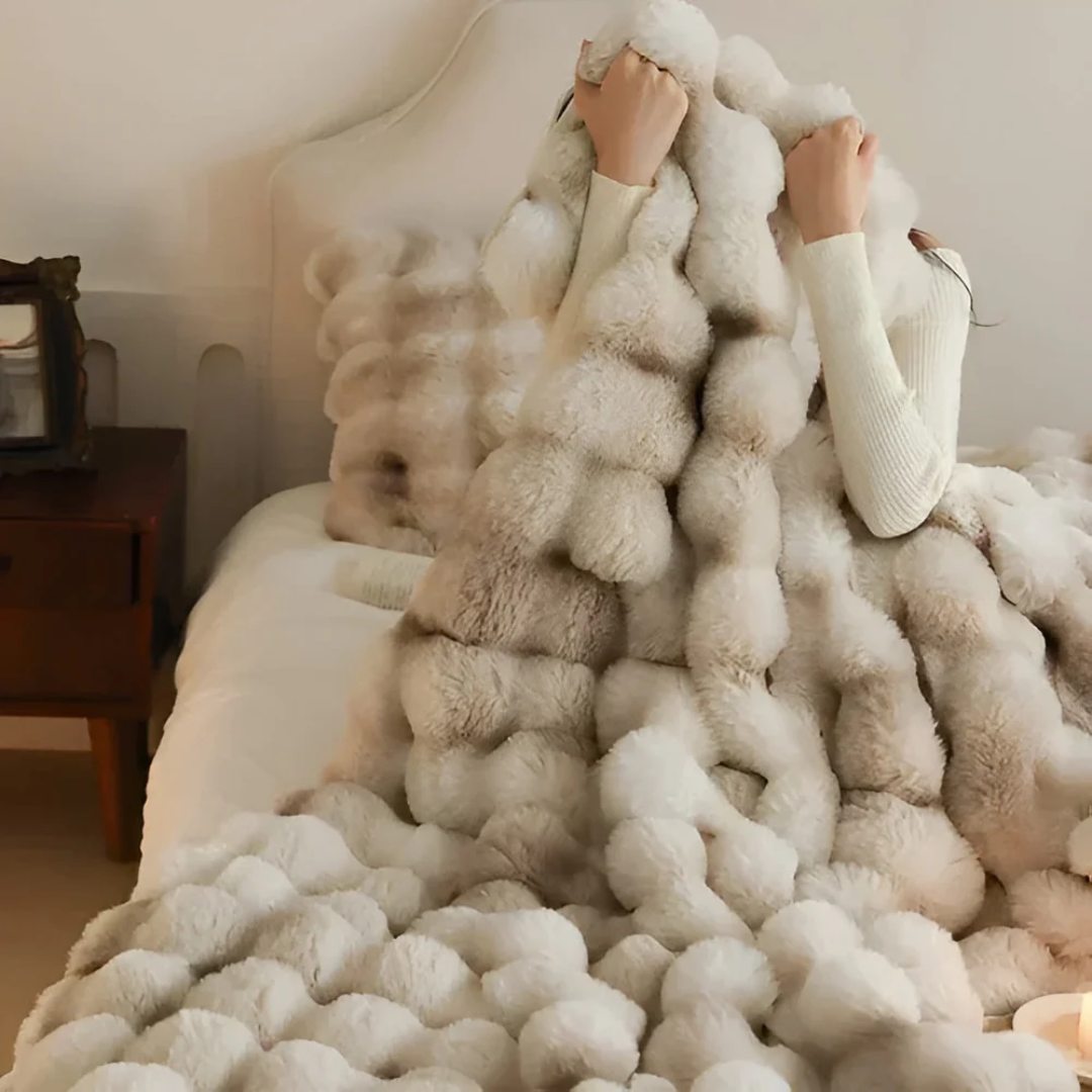 Heavyweight All-Season Fleece Throw – High-Thermal Sofa Blanket