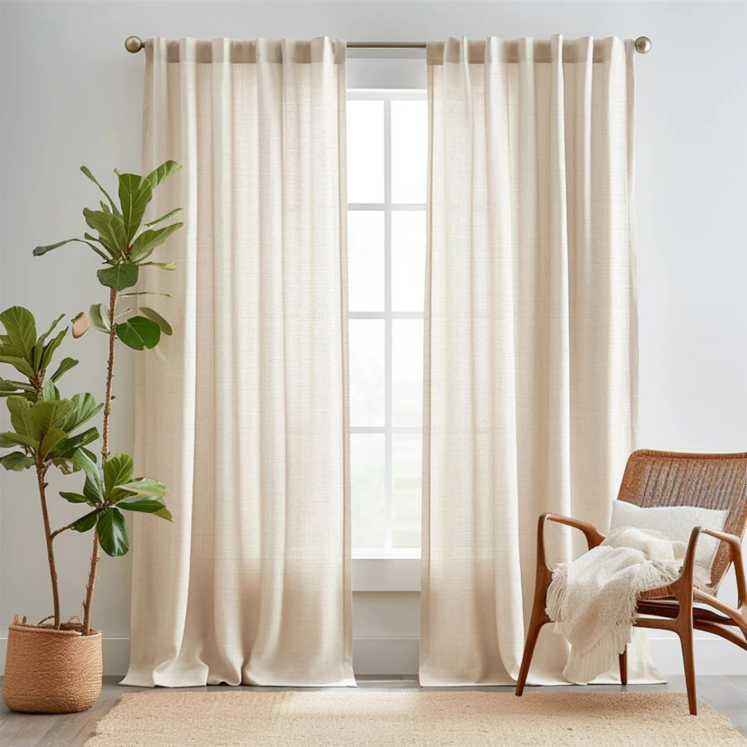 Pinch Pleat Linen Curtain