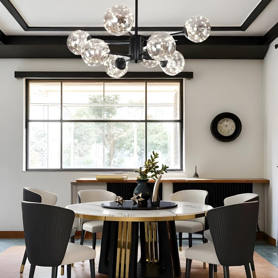 Glass Globe Chandelier