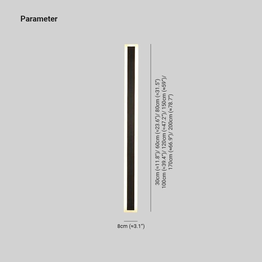 Modern Linear Outdoor Wall Lamp