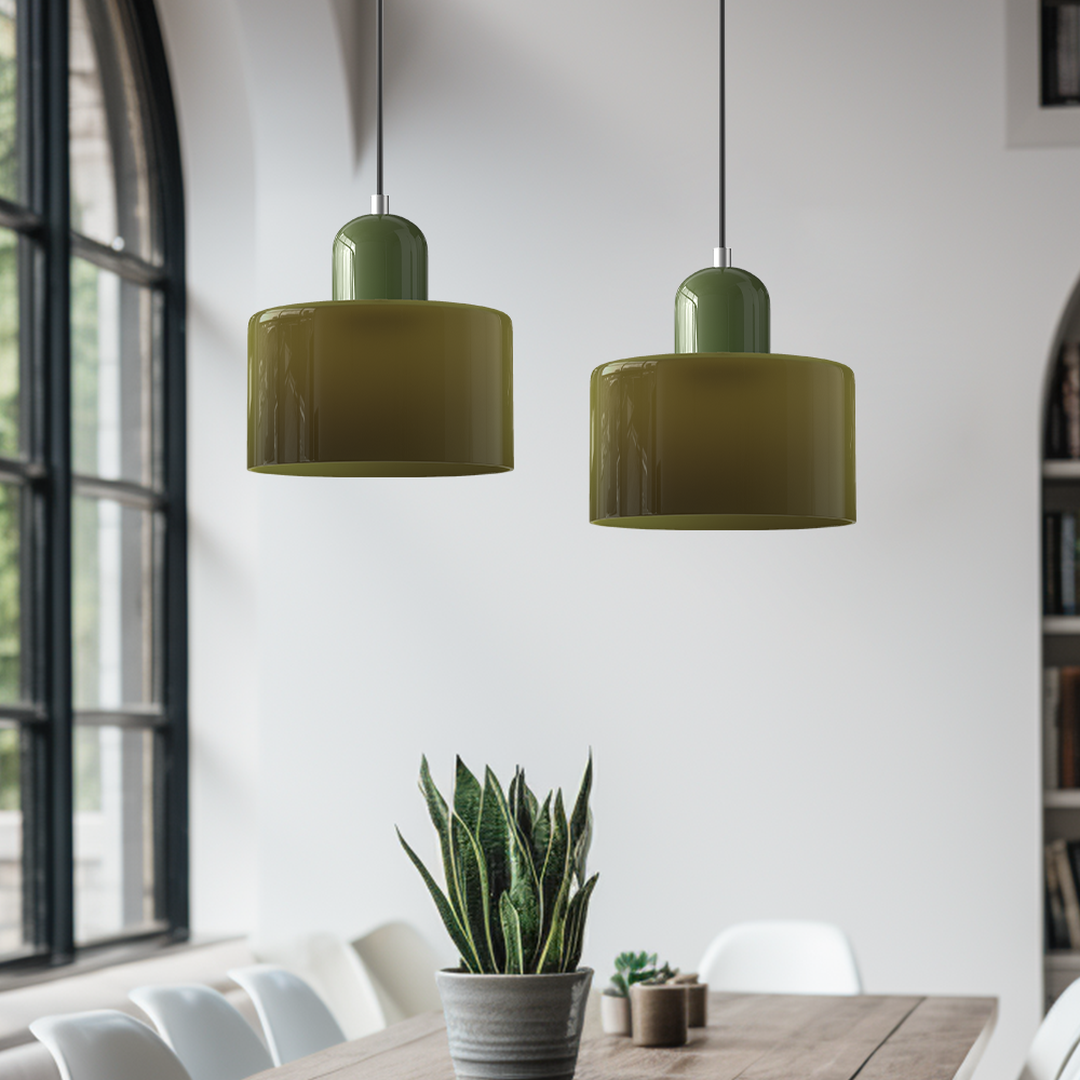 Bauhaus-Style Glass Pendant Lamp