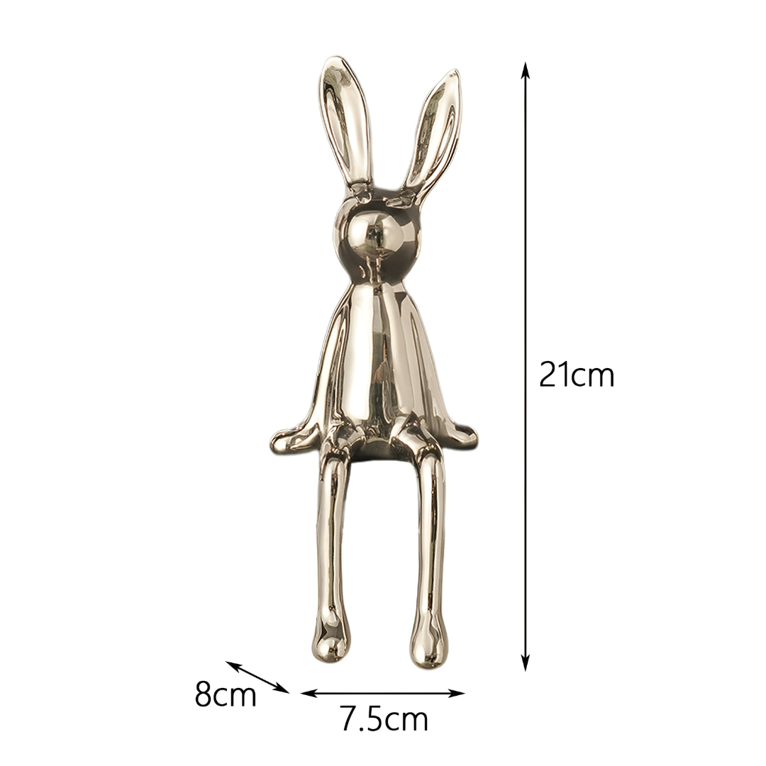 Shimmering Ceramic Rabbit Figurine