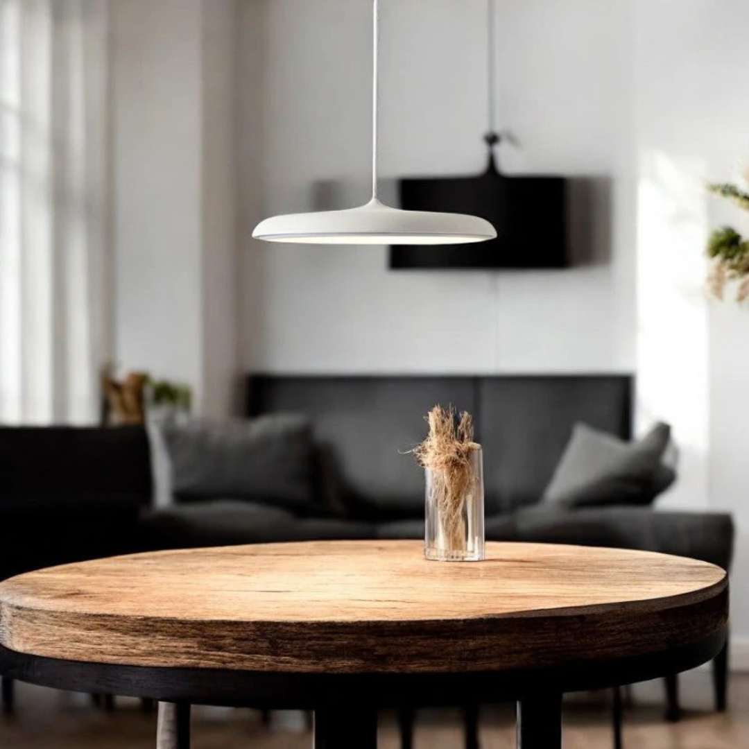 Modern Round Pendant Light - Hanging Lamp with Cable