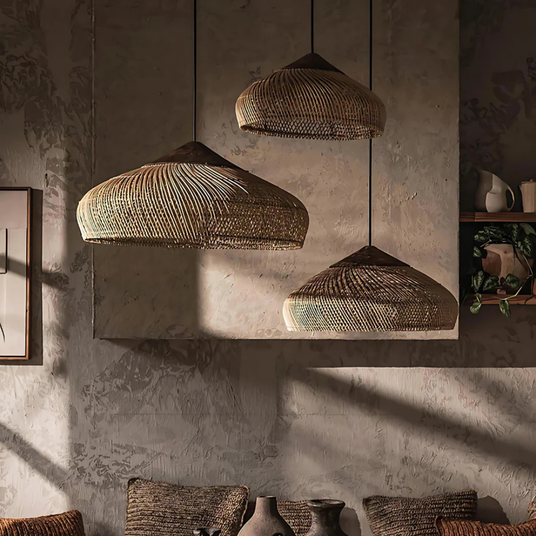 Rattan Boho Pendant Light