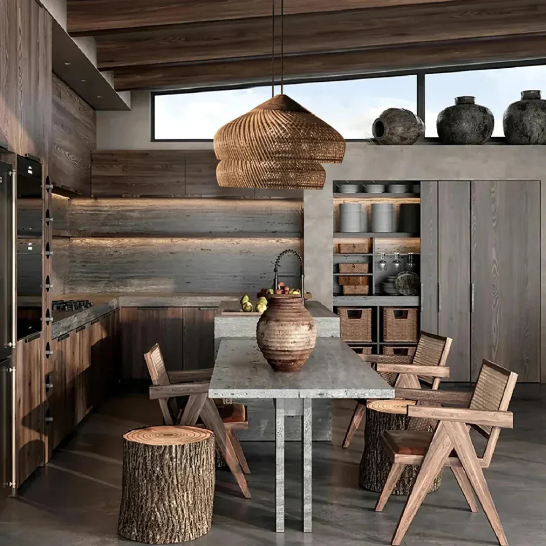 Rattan Boho Pendant Light