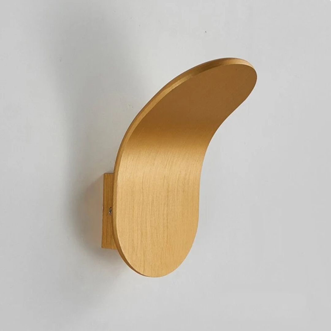 Modern Scandinavian Wall Lamp - Natural Wood and Metal Sconce