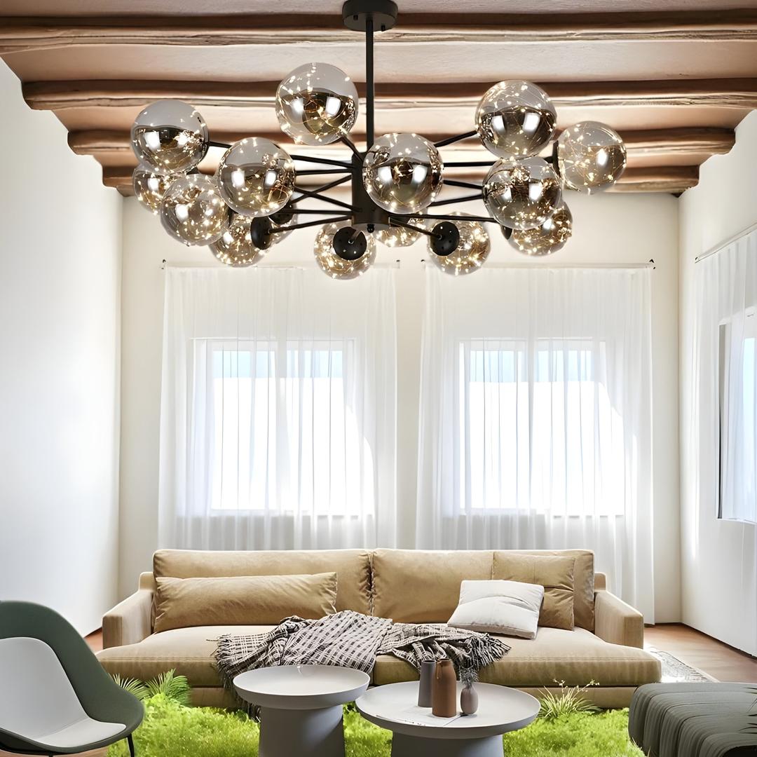 Glass Globe Chandelier