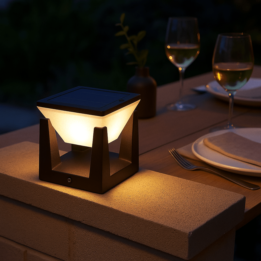 Stylish Square Outdoor Solar Lamp