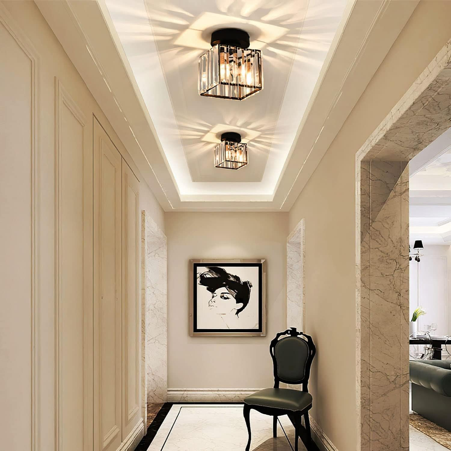 Modern Square Ceiling Light – Flush Mount LED Fixture