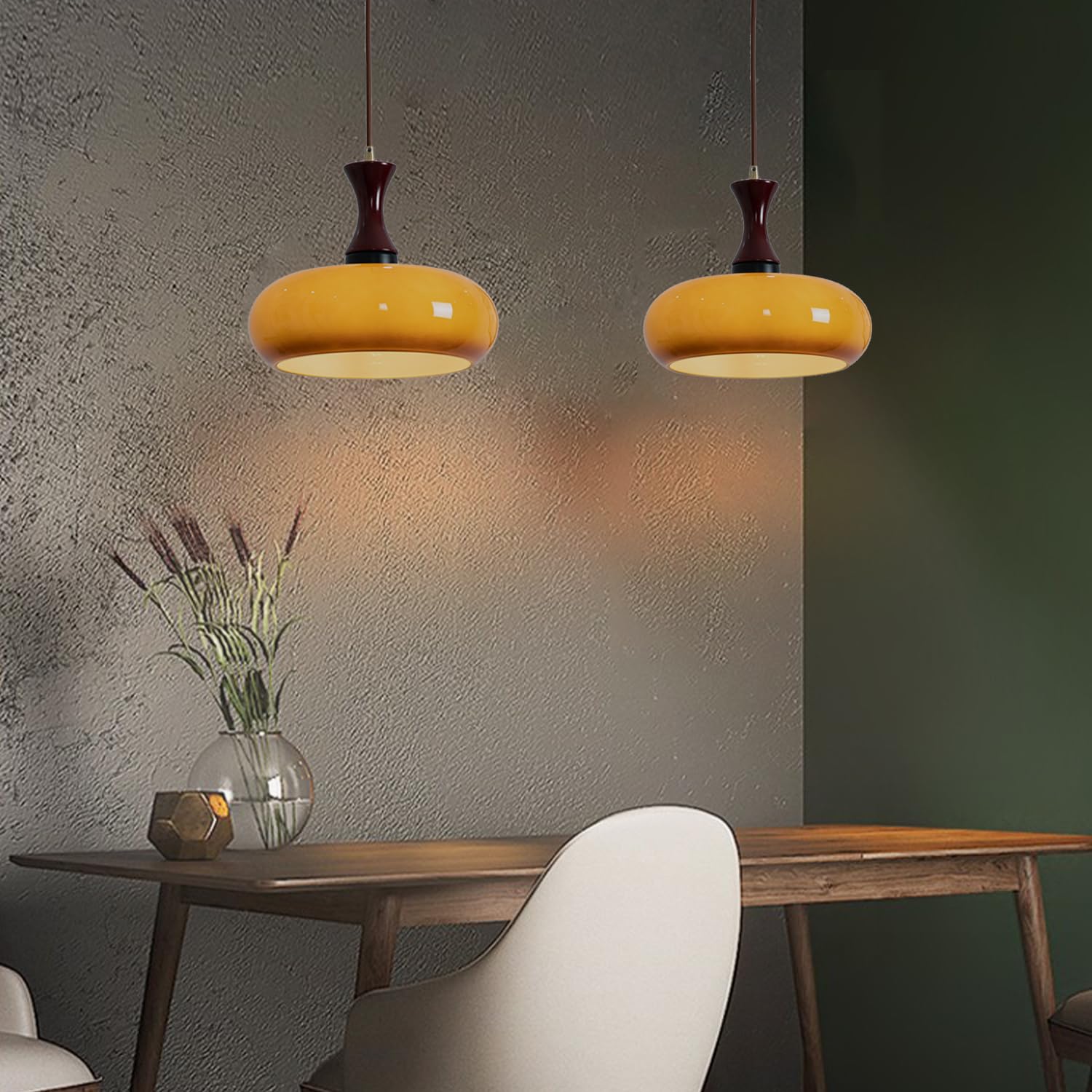 Modern Round Pendant Light – Circular Overhead Ceiling Lamp