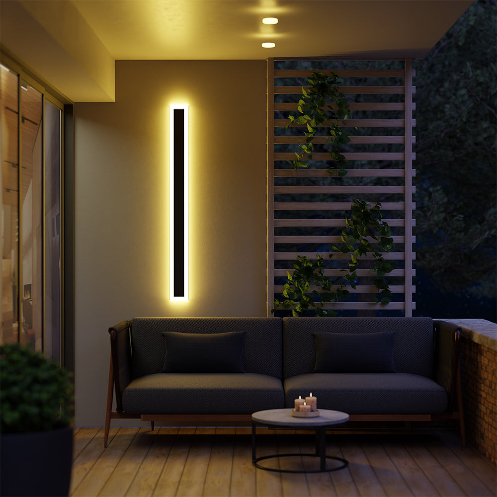 Modern Linear Outdoor Wall Lamp