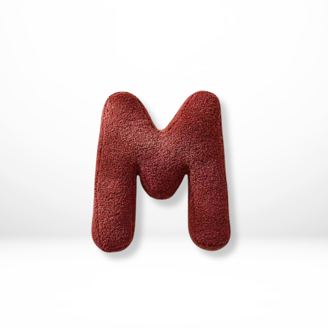 Alphabet Velvet Cushion – Letters A-Z Personalized Throw Pillow