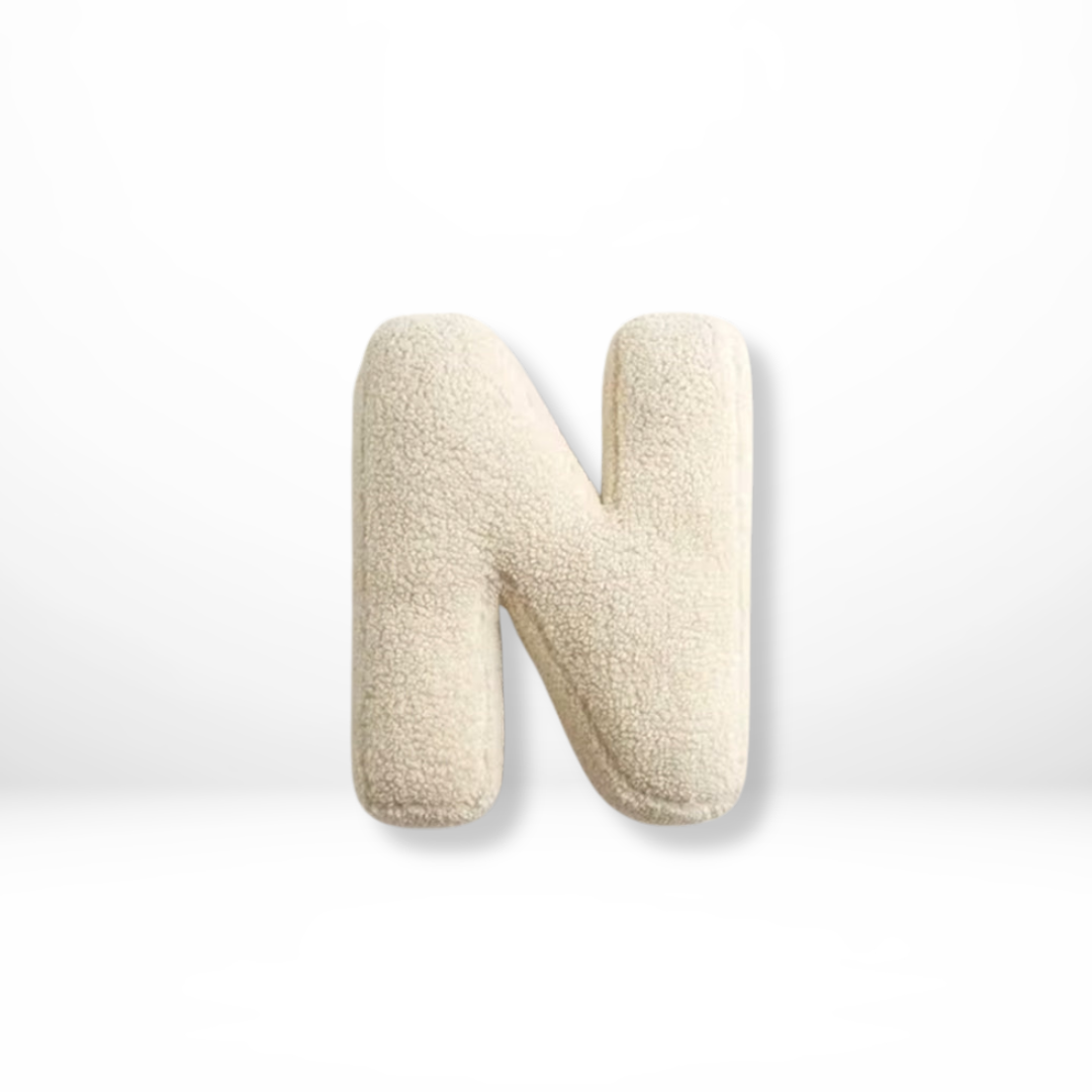 Alphabet Velvet Cushion – Letters A-Z Personalized Throw Pillow
