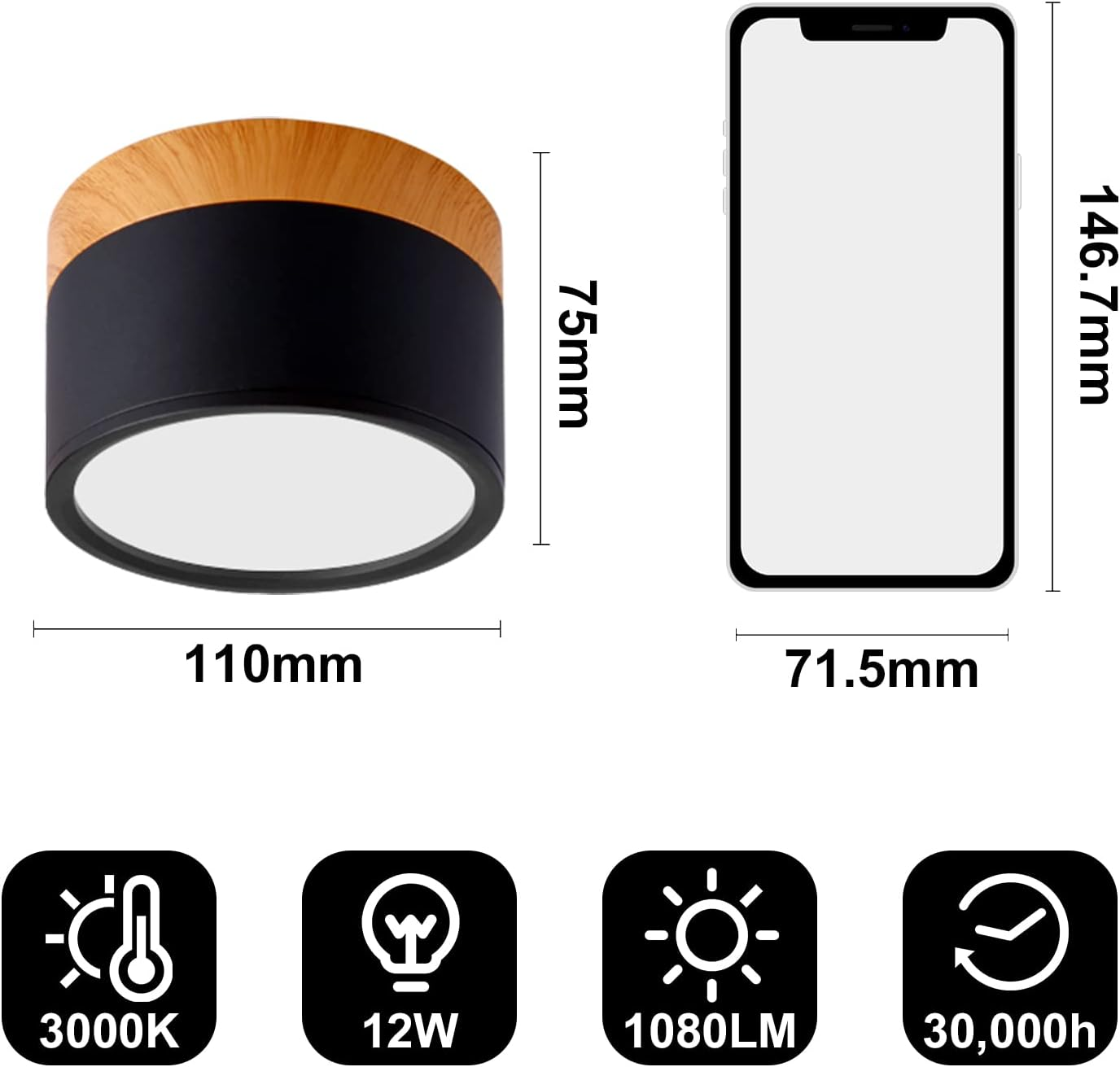 Small Cylinder Flush Mount Ceiling Light