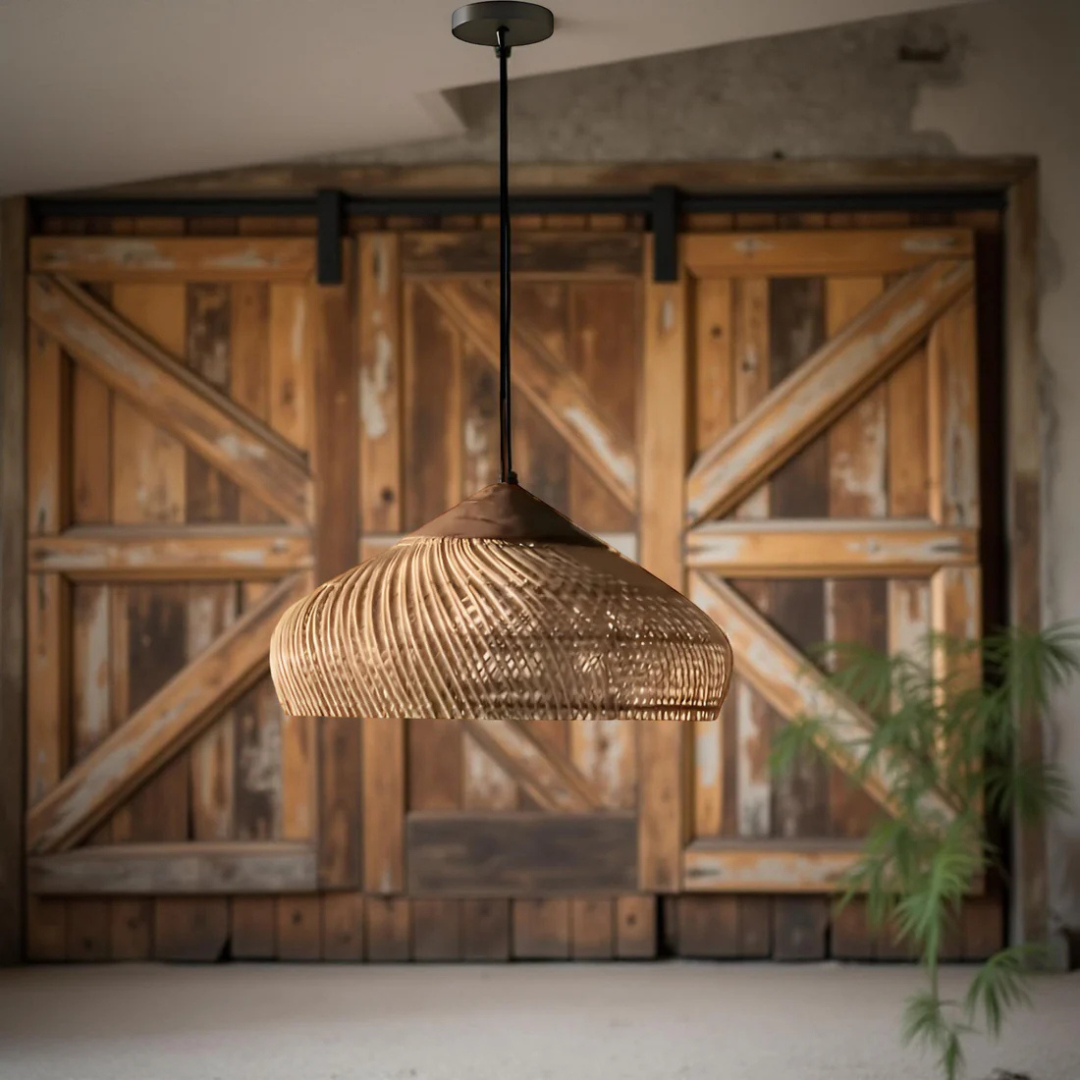 Rattan Boho Pendant Light