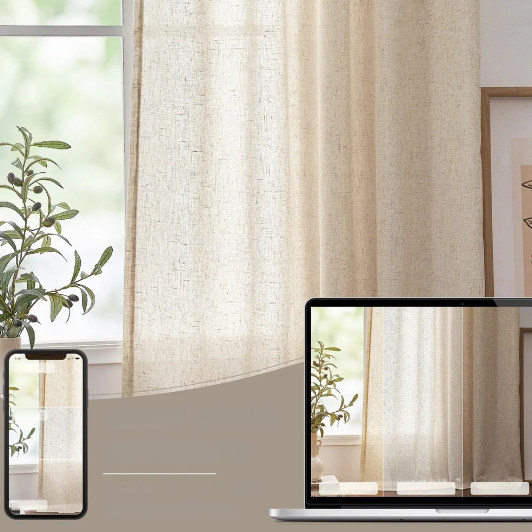 Pinch Pleat Linen Curtain