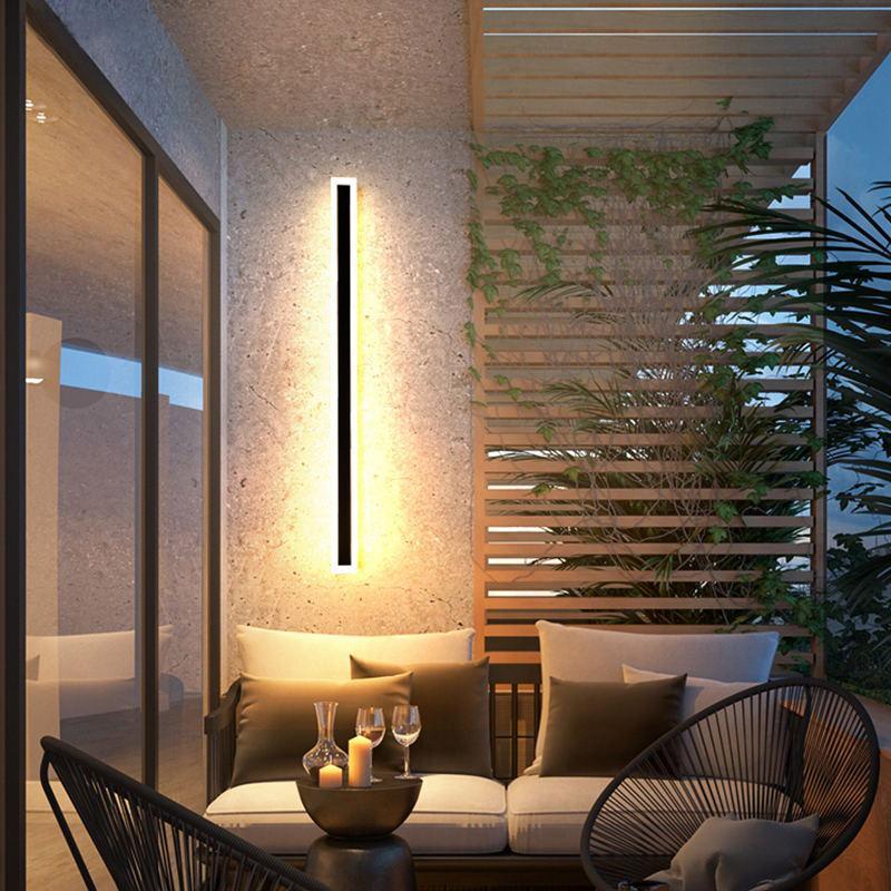 Modern Linear Outdoor Wall Lamp
