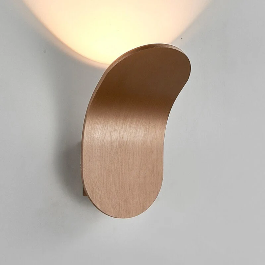 Modern Scandinavian Wall Lamp - Natural Wood and Metal Sconce