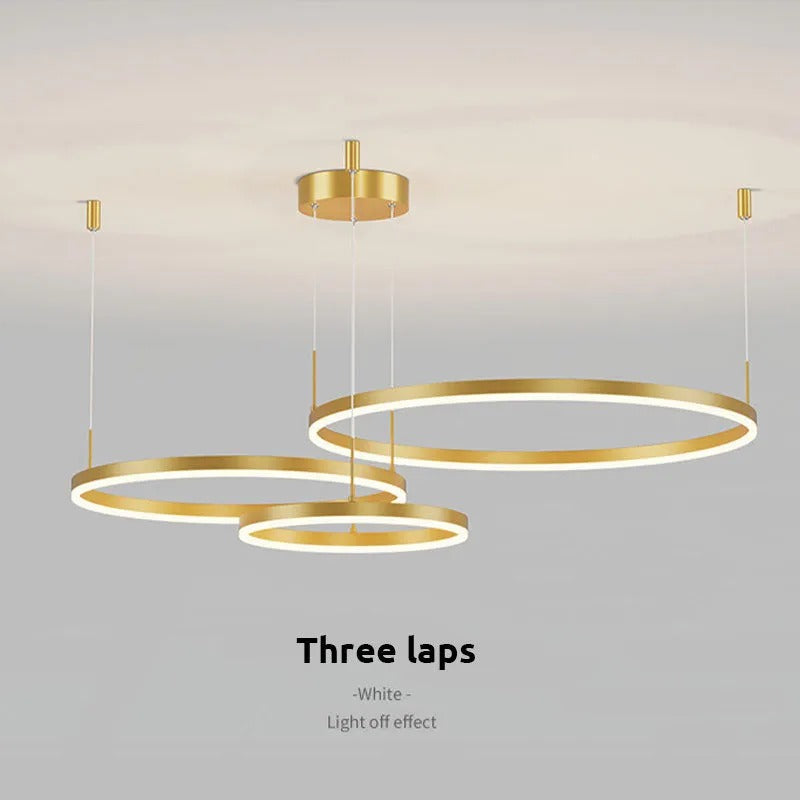 Modern Large Pendant Lights White Metal Tir-Circle