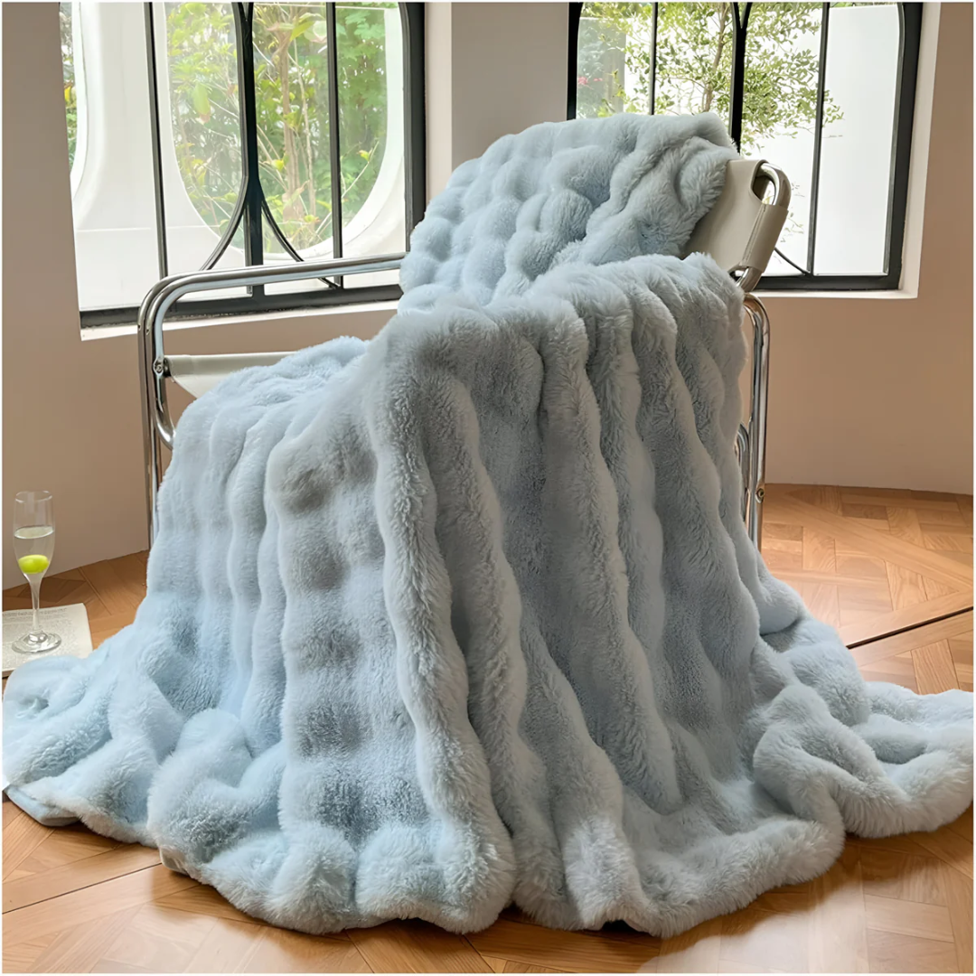Heavyweight All-Season Fleece Throw – High-Thermal Sofa Blanket
