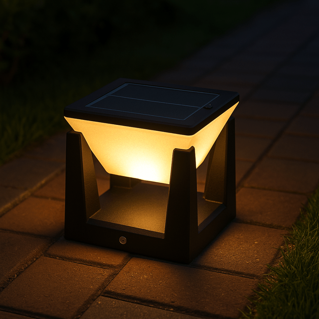Stylish Square Outdoor Solar Lamp