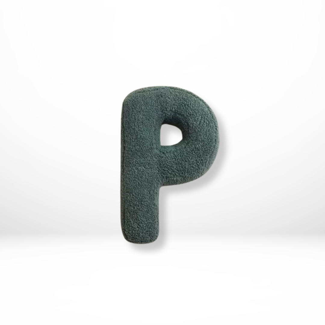 Alphabet Velvet Cushion – Letters A-Z Personalized Throw Pillow
